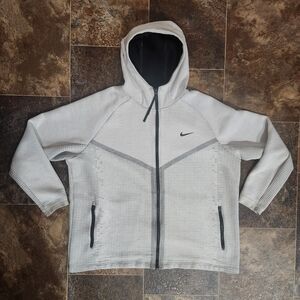Nike Jacket Men's 2XL Tech Pack Windrunner Hoodie CJ5147 Black White Distressed